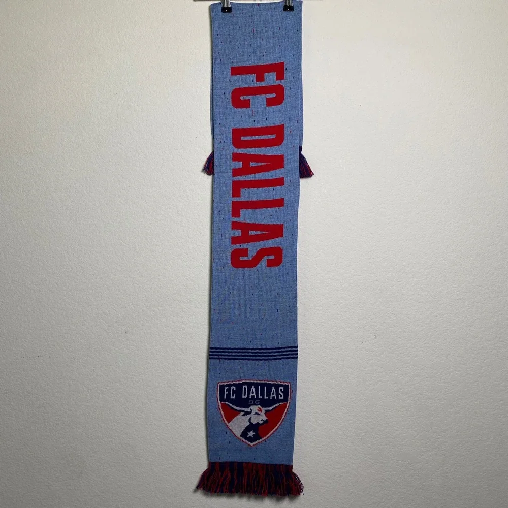 FC Dallas 96 Soccer Scarf Ruffneck LH Flag Texas‎ MLS Football Blue Red Fan Gear